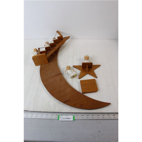 Foldable Moon with (5) Angels