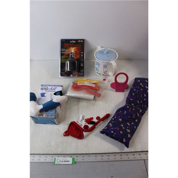 Rice Bag, Porcelain Jug, Halloween Carving Kit, Spin Chill, Misc.