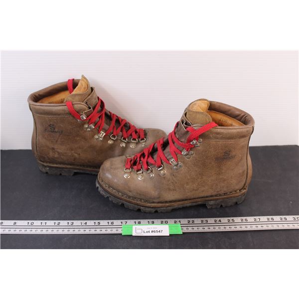 Pair of Used Summit Leather Hiking Boots With Vibram Rubber Sole Size 10 1/2