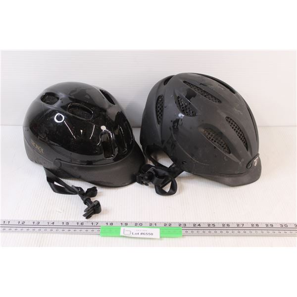 (2) Used But Clean Bicycle Helmets: Both Appear to Be Size Small