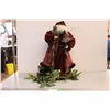 Image 1 : Santa Claus Figurine With Mistletoe Wreath - 23" Tall