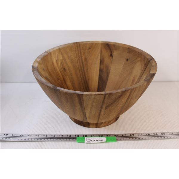 Large Wooden Bowl - 15 3/4" Wide x 8" Tall