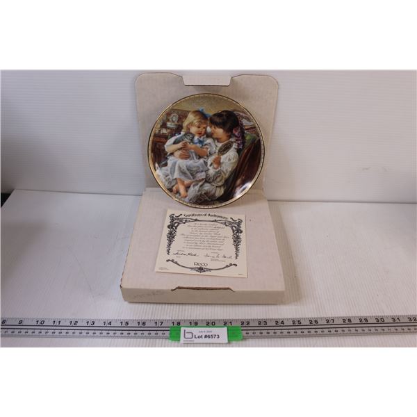Numbered Collectors Porcelain Plate in Box - Sisters With Certificate
