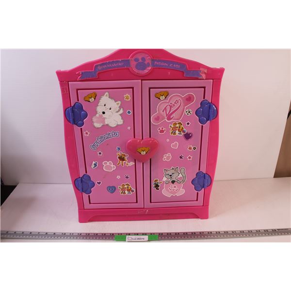 Beararmoire Fashion Case Plastic Play Clothes Storage - 22" Tall x 17 1/2 Wide Water Damage