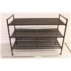 Image 1 : 3-Tier Shelf / Shoe Shelf - Easy Setup & Breakdown 26" Wide x 19 1/2 Tall
