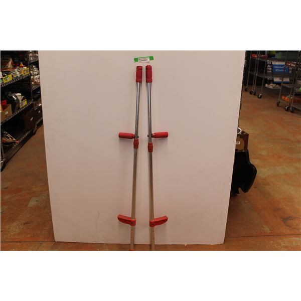 (2) Retractable Cargo Grabbers Aluminum, Rubber, Plastic