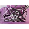 Image 2 : (20+) Purple Storage Bin With Locking Lid Filled with Clothes Hangers