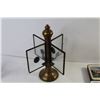 Image 6 : Vintage Brass Photo Stand - (2) Sets of Table Coasters - Crystal Vase - Glass Candle Holders