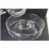 Image 2 : Glass Chip Bowl - Large Wave Design Bowl - Divided Glass Dish