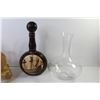 Image 6 : Wooden Swan napkin Holder - Leather Wrapped Bottle w/Ship Picture - Glass Vase - Wine Glass Charms -