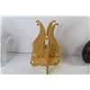Image 8 : Wooden Swan napkin Holder - Leather Wrapped Bottle w/Ship Picture - Glass Vase - Wine Glass Charms -