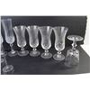 Image 2 : (9) Crystal Glasses - (3) Glass Candle Holders