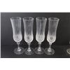 Image 3 : (9) Crystal Glasses - (3) Glass Candle Holders