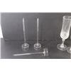 Image 4 : (9) Crystal Glasses - (3) Glass Candle Holders