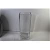Image 3 : Grey Glass Vase (12 3/4" tall) - Thick Clear Glass Vase (11 3/4")