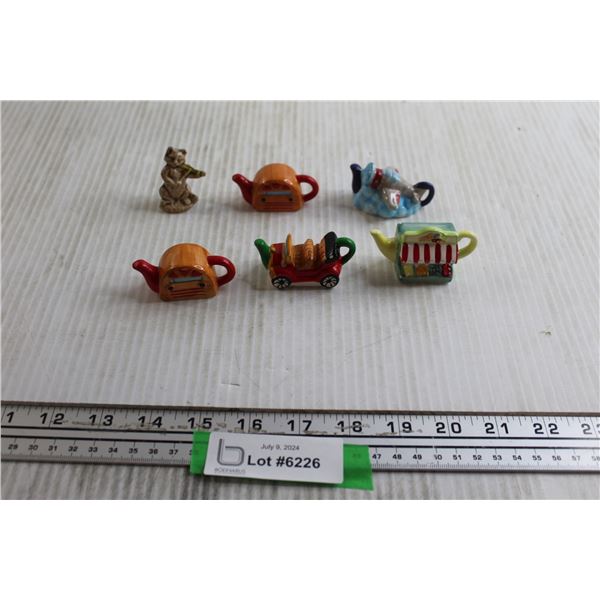 (6) Red Rose Tea Figurines