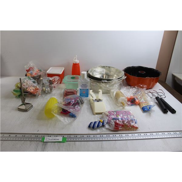 Assorted Kitchen Essentials - Pans, Bottles, etc.