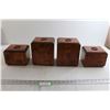 Image 1 : (4) Wooden Canisters