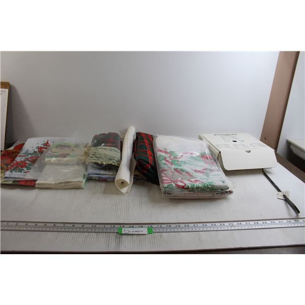 Table Placement Accessories, Tablecloth, Box of Recipes, Misc.