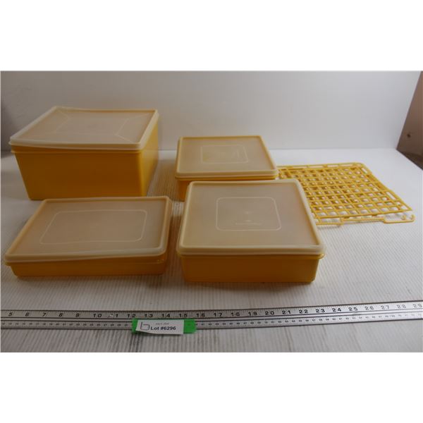 (4) Crownware Storage Containers - Cracks