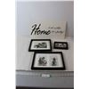 Image 1 : (3) Picture Frames - 12 1/2" x 9", 11" x 9", 5" x 7", Home Stone/Tile - 20" x 10"