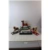 Image 1 : (3) Miniature Rocking Horse Decorations, Laugh Shelf Decoration