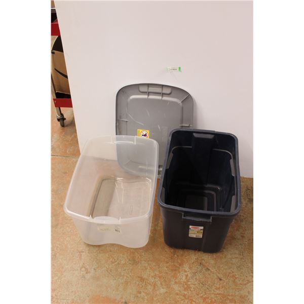 *(2) Totes with Random Lid - 66Quart, 68.1Litre