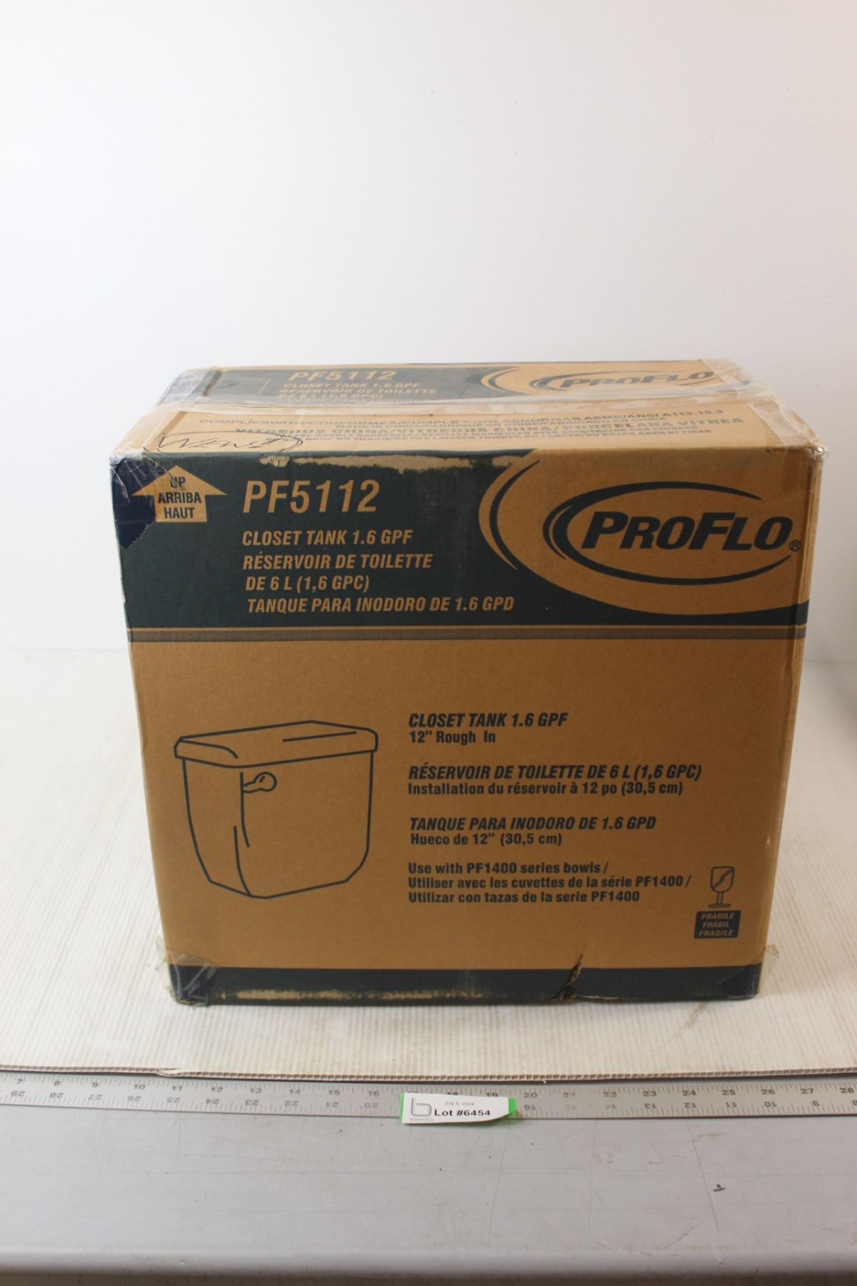 Pro Flo Toilet Tank - Never Used NIB - Bodnarus Auctioneering