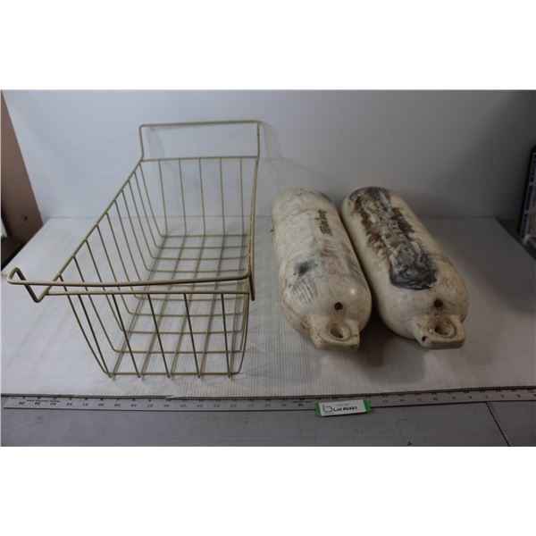 (2) Taylor Made Boat Bumpers & Wire Rack