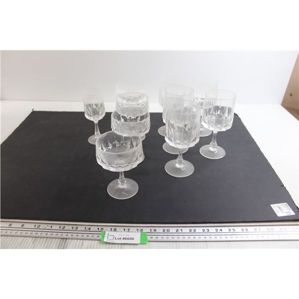 (10) Crystal Glasses - need cleaning
