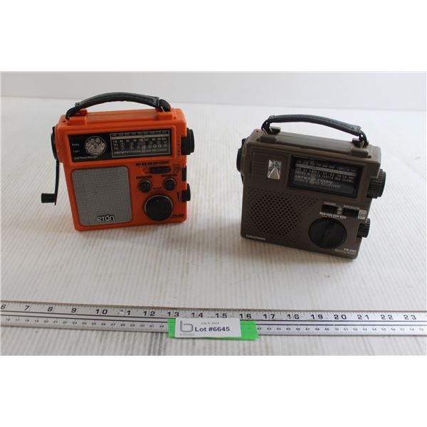 (2) Crank Radios - Untested