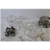 Image 5 : Metal Napkin Holders - Sugar Dishes - Divided Glass Dish - Crystal Coasters
