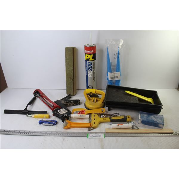 PL200 Adhesive (825 ml) - Watering Spikes - Vintage Chalkboard Shami Block - (2) Paint Trays - Chalk