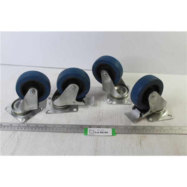 (4) Cart Wheels (two have brakes)