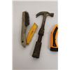 Image 2 : (2) Leather Handled Hammers - Wrench - Wire Brush - Utility Knives