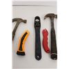Image 3 : (2) Leather Handled Hammers - Wrench - Wire Brush - Utility Knives