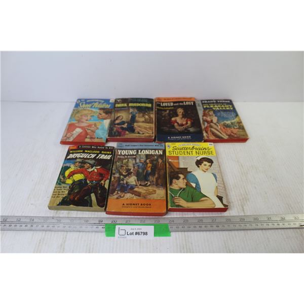 (7) Vintage Books: Harlequin Novels, Cowboy Novels
