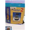 Image 2 : Petcetra 2 Gallon Octagonal Fish Aquarium w/Aquarium Plants & Gravel (All New, Box Damaged)