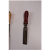 Image 4 : (9 pcs) Wood Files/Chisels w/Leather Pouch