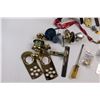 Image 2 : Various Shop/Household Items - Door Knobs, Brackets, LED Flashlight, Wire Brush, Knife, ,Screwdriver