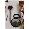 Image 3 : Various Shop Items - 12" x 3/4" Poly Nipples, Tire Iron, Various Sawzall & Jigsaw Blade, Mirror, Pun