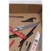 Image 5 : Various Shop Items - 12" x 3/4" Poly Nipples, Tire Iron, Various Sawzall & Jigsaw Blade, Mirror, Pun
