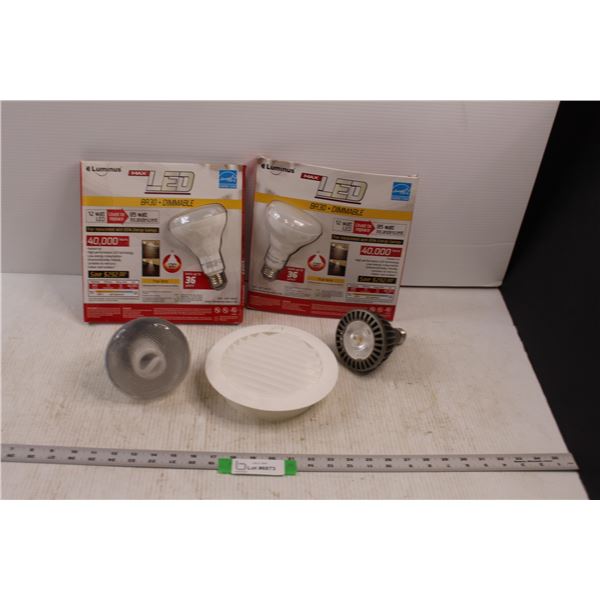 (4) Flood Light Bulges - (3) LED & 6" Vent Cover