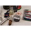 Image 4 : Various Items - Canteen, Hole Punches, Combo LockBag Of Pens, Calgary Flames Playing Cards, Tape Fun