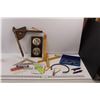 Image 1 : Various Items - Humidity/Temperature Gauges, Large Wooden Compass. Staedtler Mars Products (Geometry