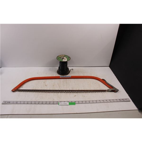 30" Swede Style Saw & Partial Roll of 16 AWG Solid Copper Wire