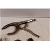 Image 2 : Large Jaw Vise Grip, Screwdrivers, Tile Nippers, Linesman Pliers, Gromet Set Pliers w/Gromets & Duck