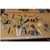 Image 1 : Various Shop Tools/Items - Screwdrivers, Crows Foot Wrenches, Punches, Chisels, Saw Blades etc..