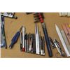 Image 4 : Various Shop Tools/Items - Screwdrivers, Crows Foot Wrenches, Punches, Chisels, Saw Blades etc..