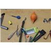 Image 7 : Various Shop Tools/Items - Screwdrivers, Crows Foot Wrenches, Punches, Chisels, Saw Blades etc..